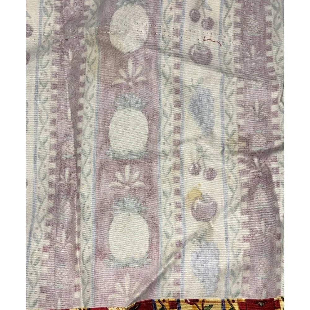 Kay Dee Designs Apron One Size Pineapples Fruit Hawaii Kalua USA‎ Vintage *spots
